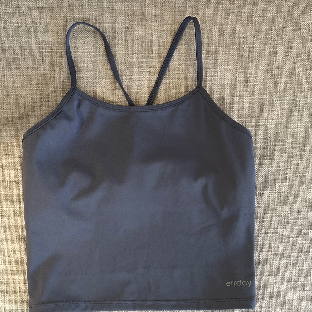Women's steel blue work out Tank Top